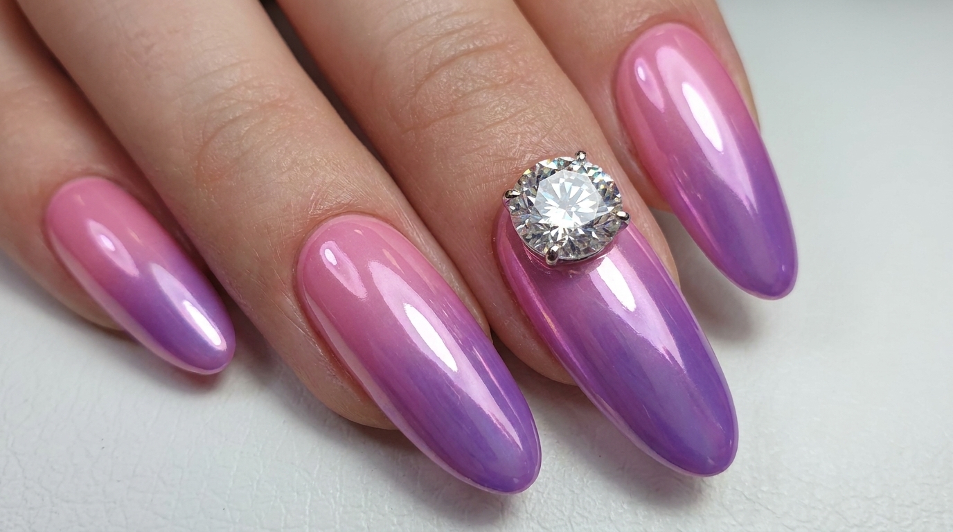 Pink-Purple Ombré-Nägel im Hailey-Bieber-Stil — Profi-Anleitung