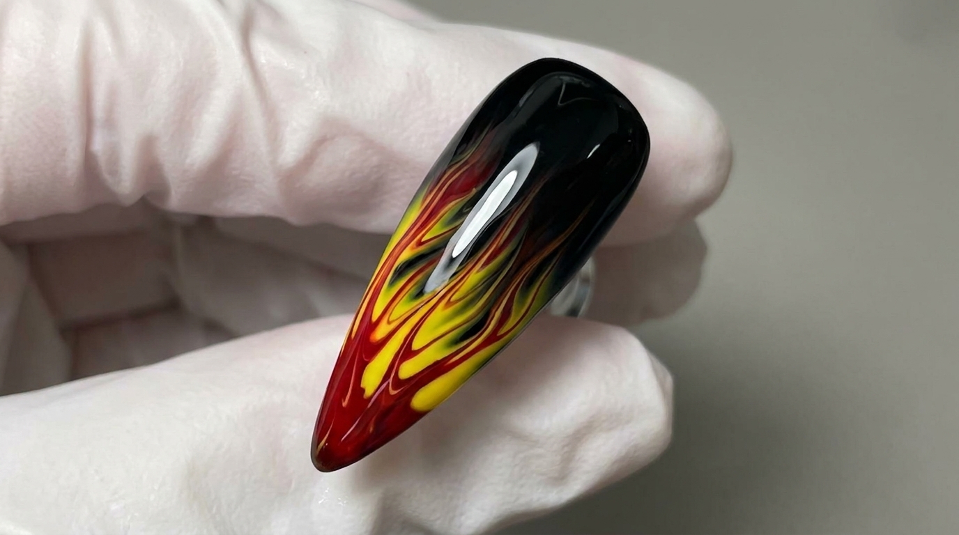 Flammen-Nailart — Anfängerfreundliches Gel-Tutorial