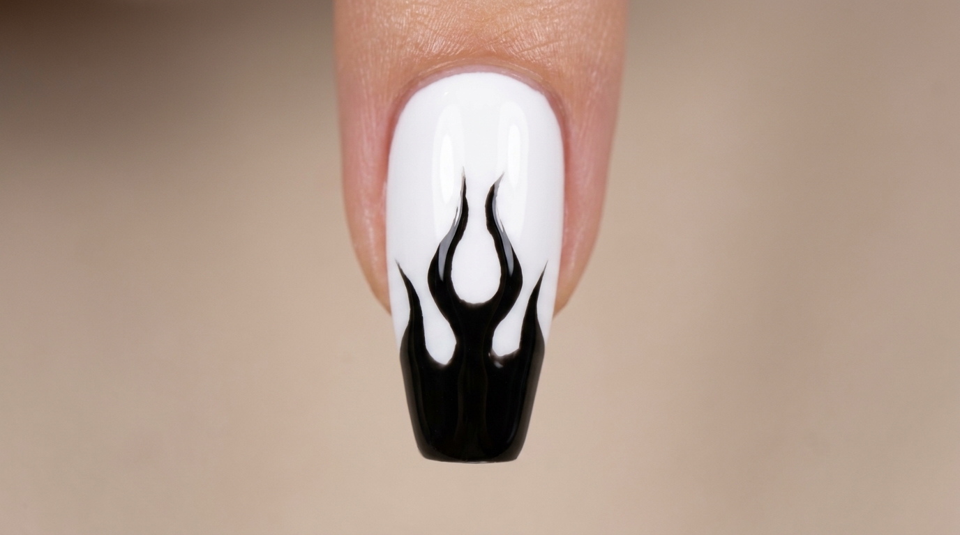 Black Flame Nail Art — Schritt-für-Schritt-Anleitung für Anfänger
