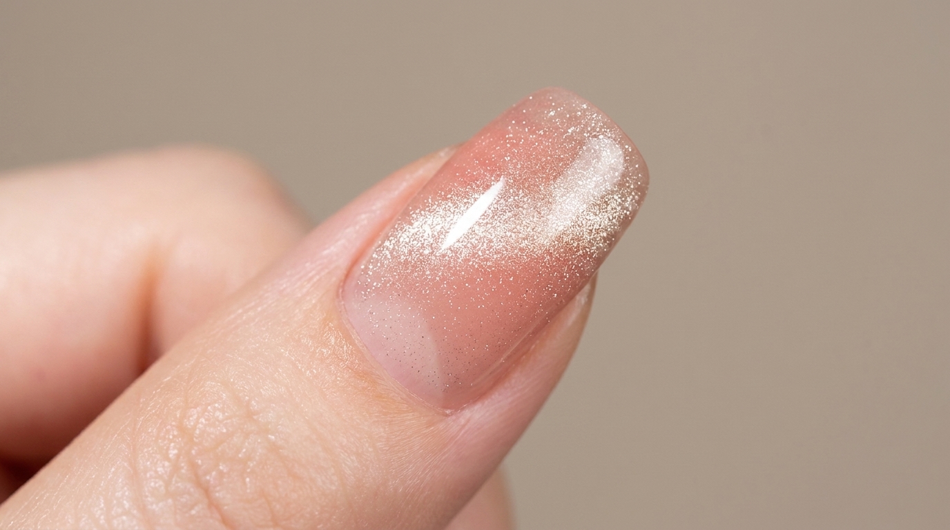Pfirsichrosa Gradient Cat Eye Nägel — Schritt-für-Schritt Anleitung