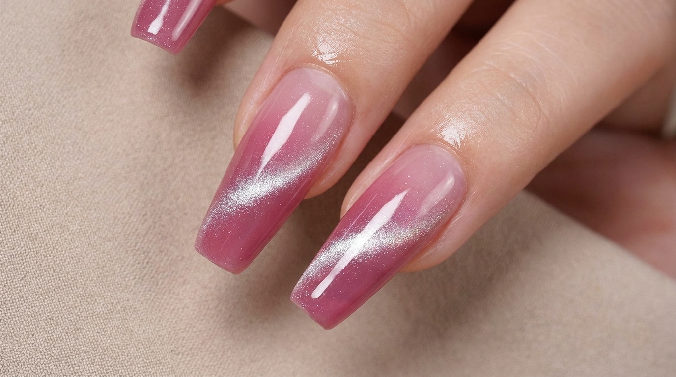 Honey Plum Cat-Eye Ombré-Nägel — Schritt-für-Schritt Anleitung