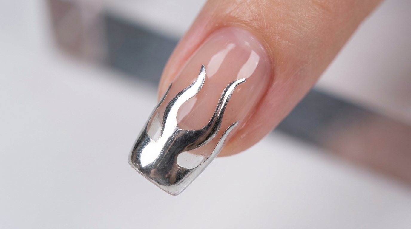 Metallic Mirror Gel Liner Designs — Schritt-für-Schritt Nail Art Tutorial