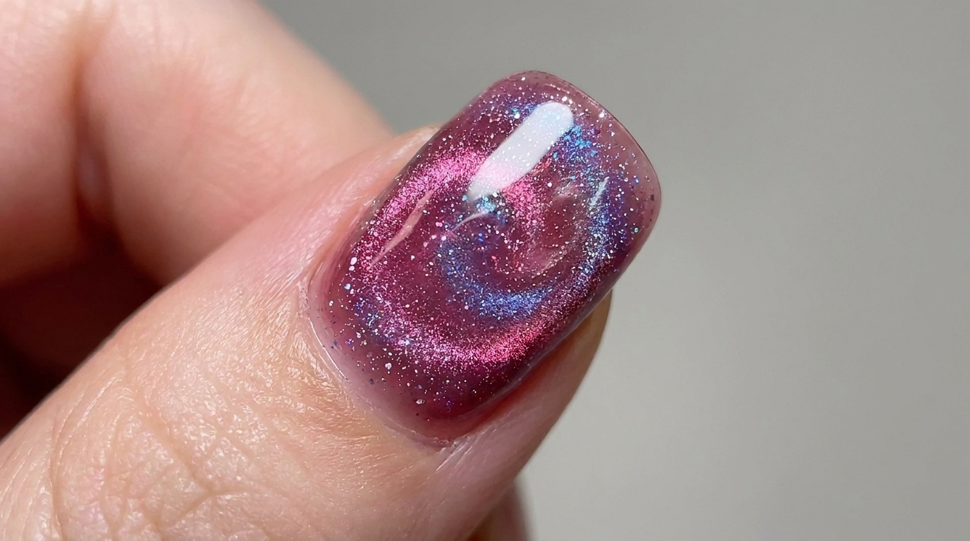Rose Lychee Jelly Nebula Cat-Eye-Nägel — Schritt-für-Schritt-Anleitung