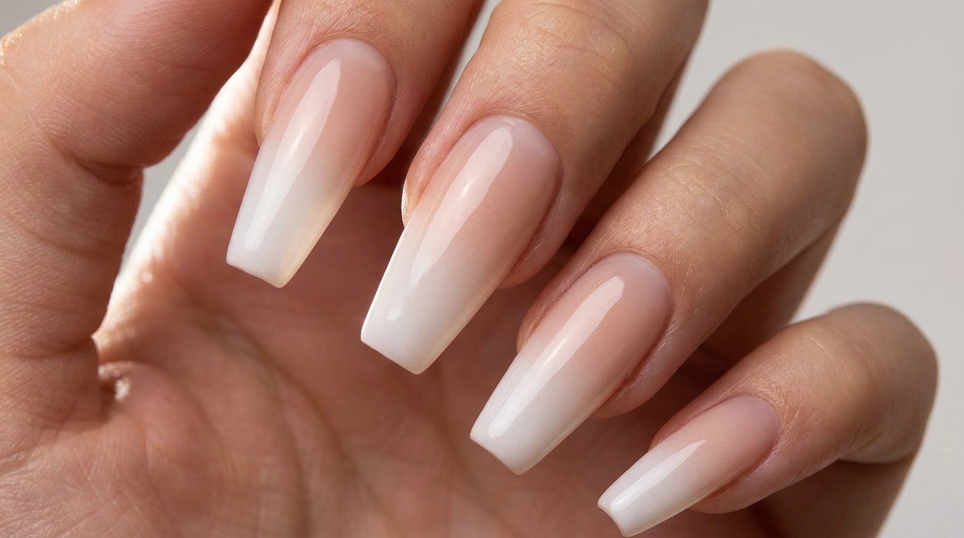 Milky White Ombré-Nägel — Elegante Gradient-Anleitung