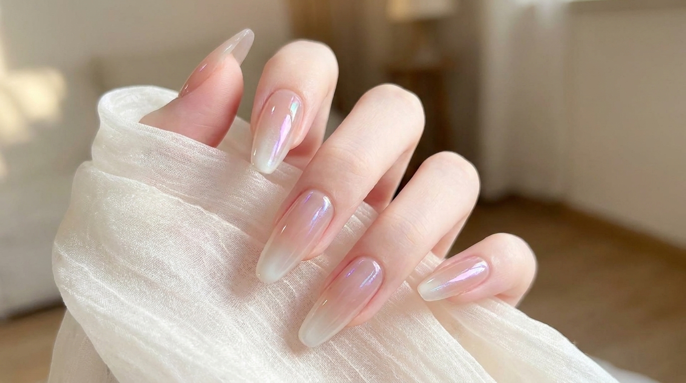 Transparente Nude-Aurora-Nägel — Elegante Anleitung Schritt für Schritt