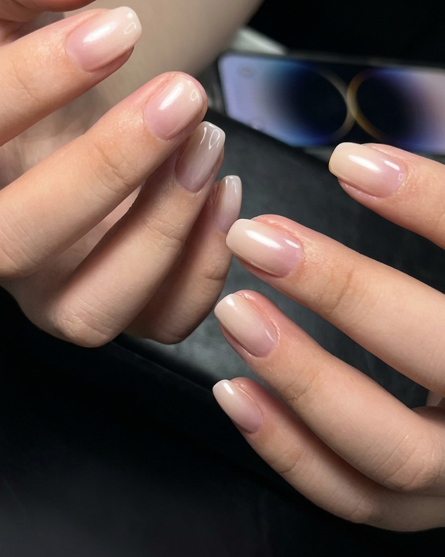 Eine Hand im UV-Nagelgerät während der abschließenden Aushärtung.