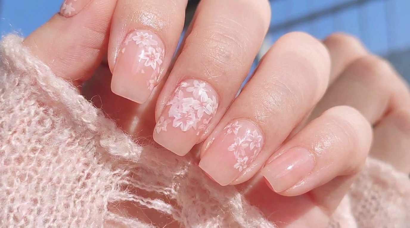 Kirschblüten-Nageldesign: Zarte Sakura-Nails selbst gemacht