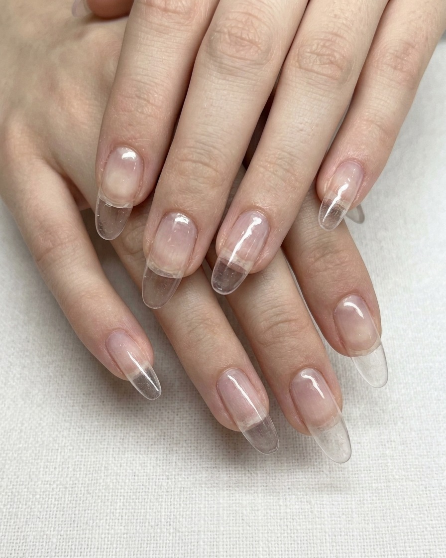 Nagelhautzange entfernt überschüssige Haut an der Basis eines manikürten Nagels.