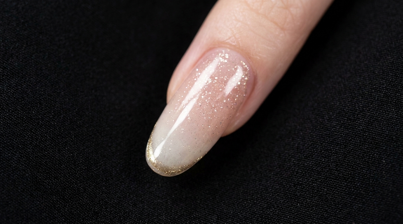 White Moonlight Glitzer-Farbverlauf — Ätherisches Schritt-für-Schritt Nageldesign