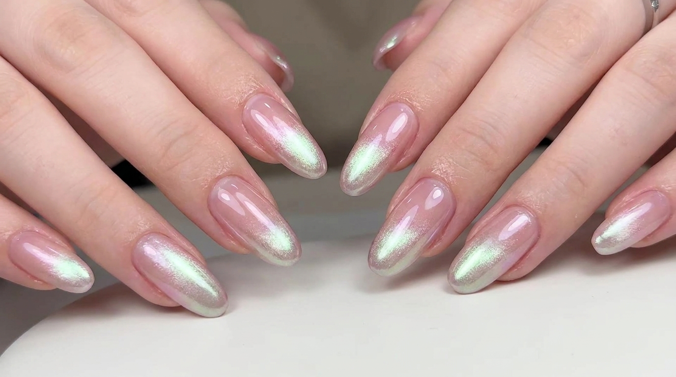 Aurora Gradient Cat-Eye Nägel — Elegantes Schimmer-Tutorial