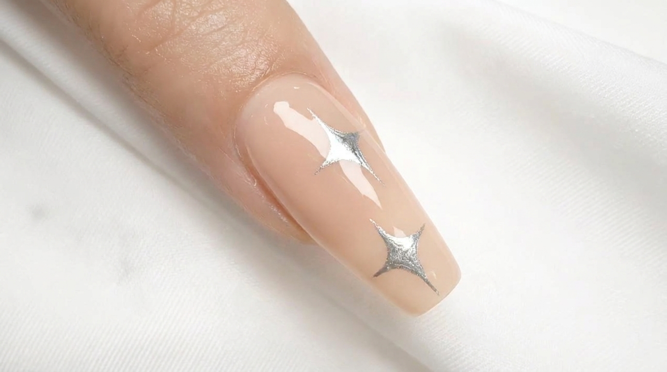 Minimalistische Metallic-Silber-Sterne — Schritt-für-Schritt-Anleitung für Anfänger