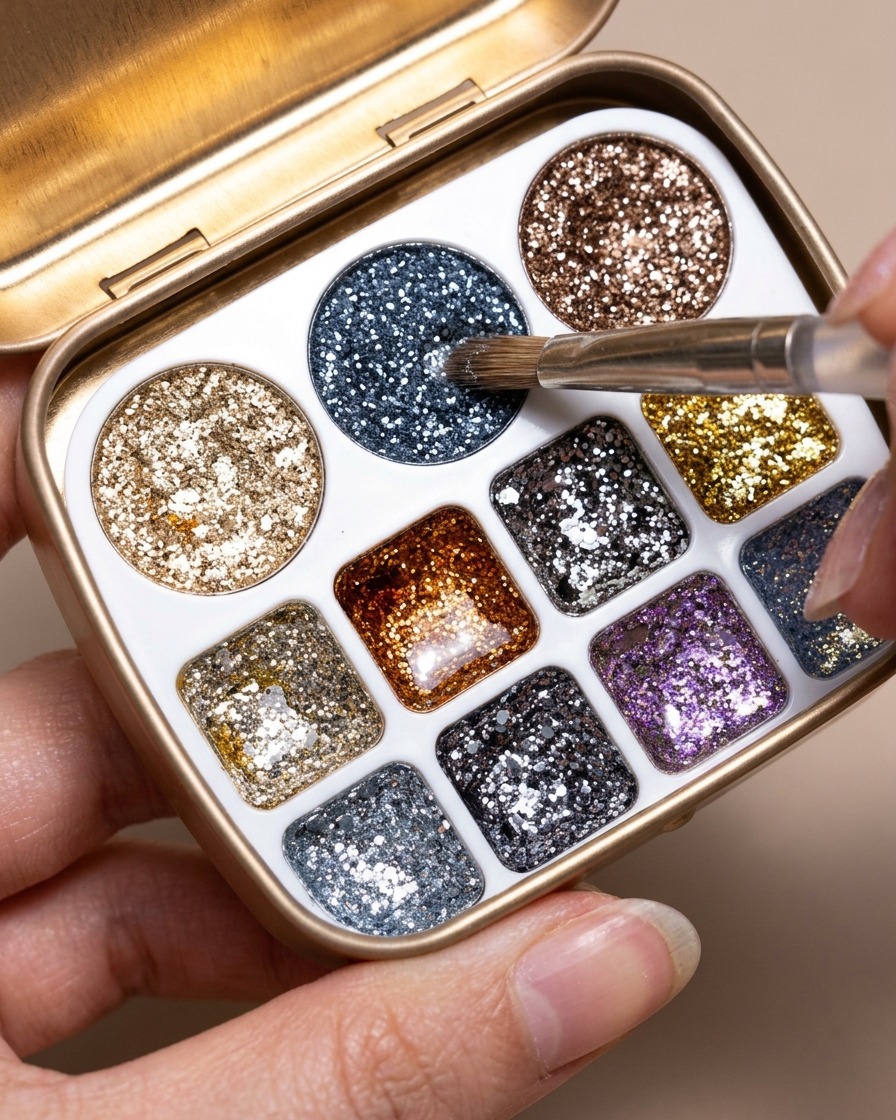 Ein fusselfreies Pad reinigt die Oberfläche eines ausgehärteten Cat-Eye-Gelnagels.