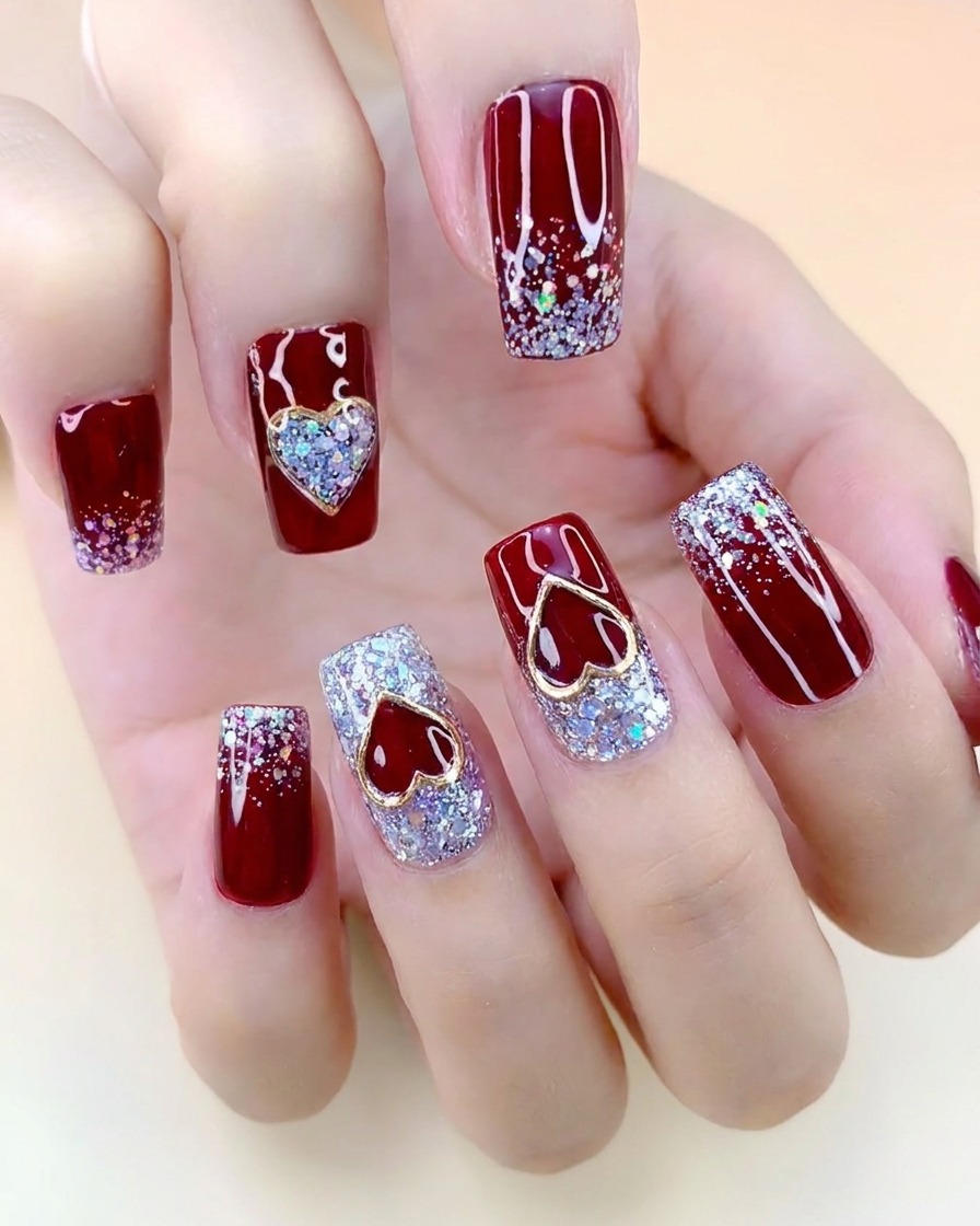 Eine Hand, die in einer UV-Nagellampe zum Aushärten positioniert ist.