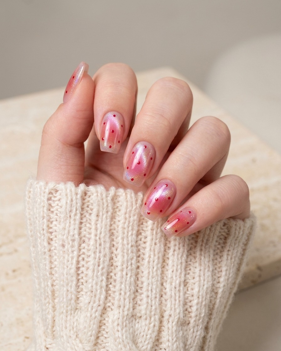 Ein Pinsel trägt eine Schicht YOUTH ROSE Base Coat auf einen sauberen Naturnagel auf.