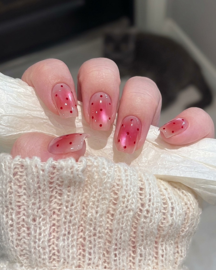 Eine Hand mit mit Base-Gel beschichteten Nägeln unter einer professionellen UV-Nagellampe.