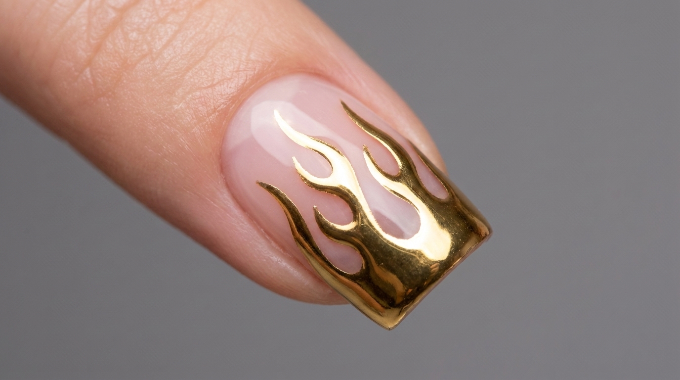 Gold-Chrome-Flammen-Design – Edles Metallic-Tutorial