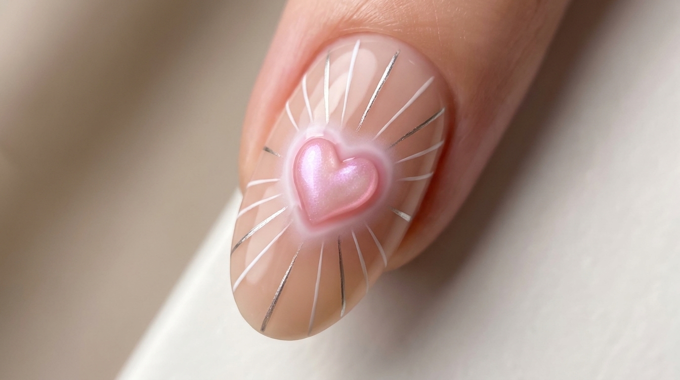 Herz-Nägel mit Holy-Light-Cat-Eye-Effekt — Märchenhafte Schritt-für-Schritt-Anleitung