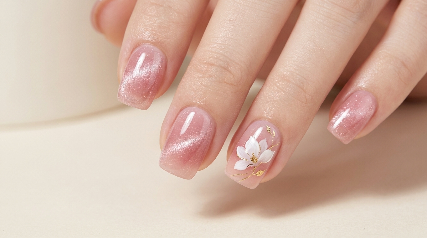 Pink Magnolia Gradient Cat-Eye Nägel — Schritt-für-Schritt-Anleitung