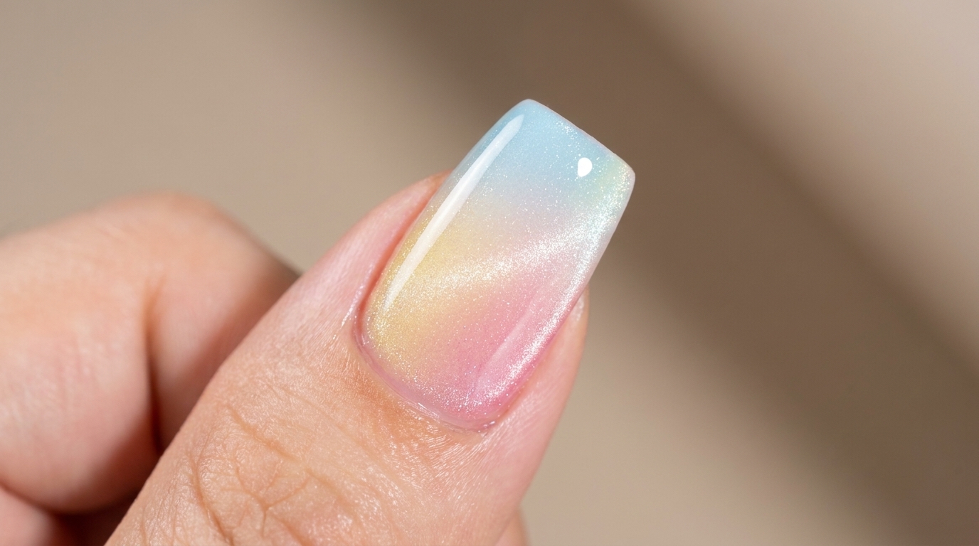 Bunte Cat-Eye-Gradient-Nägel — Schritt-für-Schritt-Anleitung