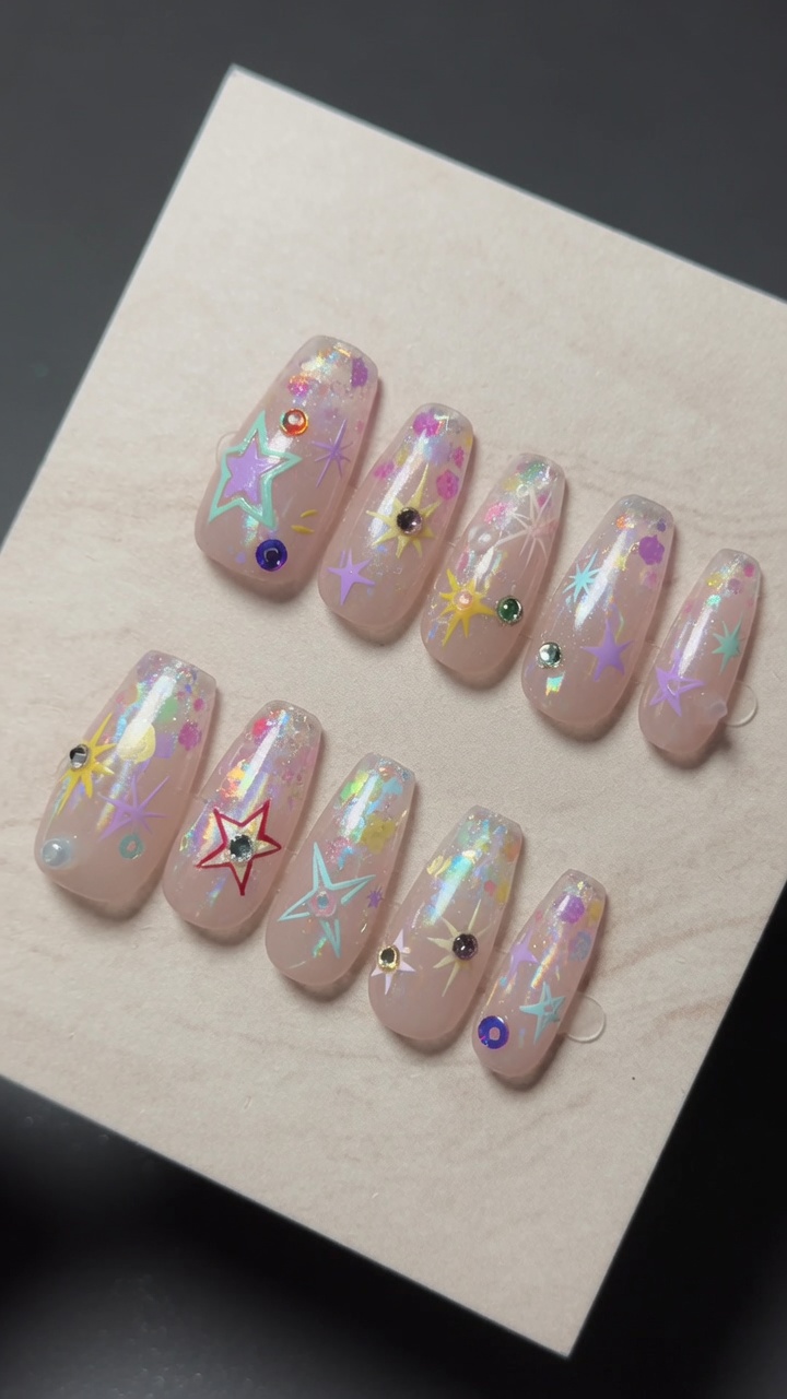 Laser Aurora Explosion Star Nails — Ein glitzerndes DIY-Tutorial