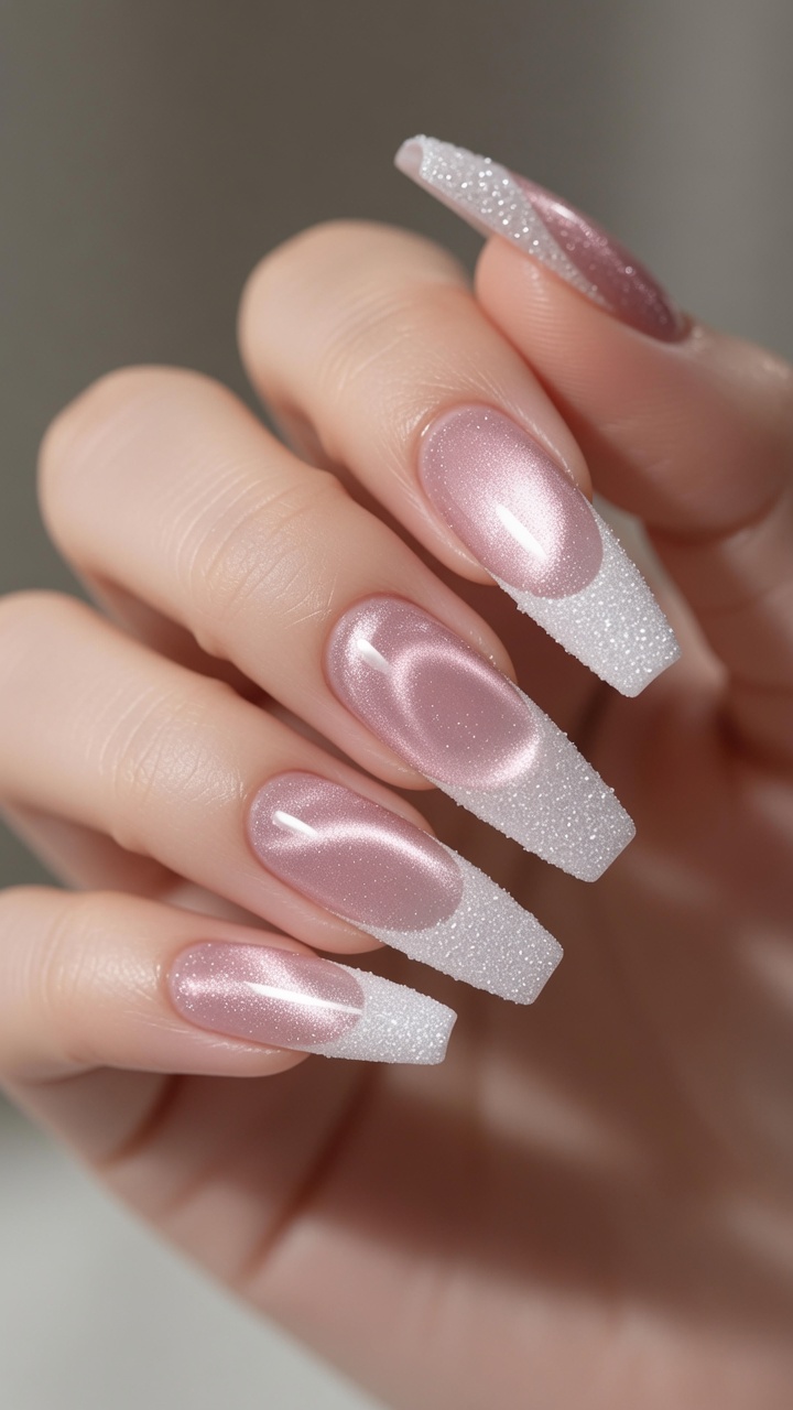 French Cat Eye Nails mit Sugar-Powder-Finish — Schritt-für-Schritt-Anleitung