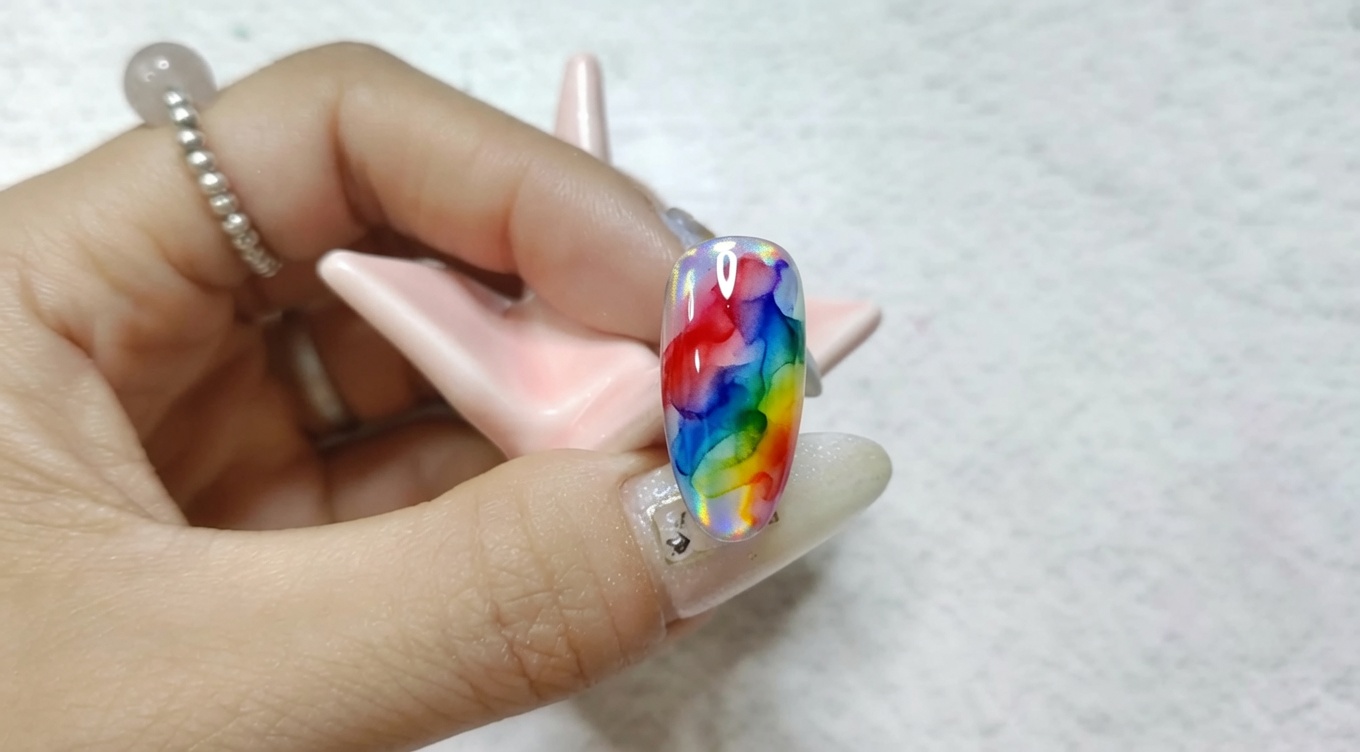 Bunte Aurora Chrome Gradient Nägel — Professionelles Art Tutorial