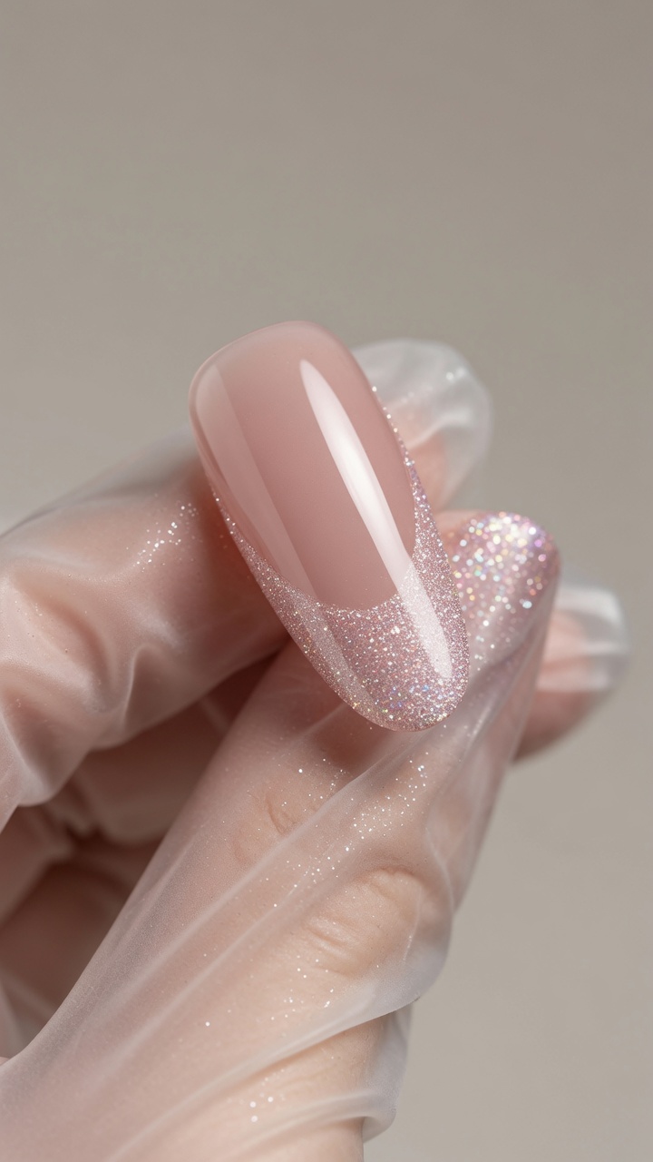 Satin Glitter French Manicure — Sophisticatedes Nageldesign-Tutorial