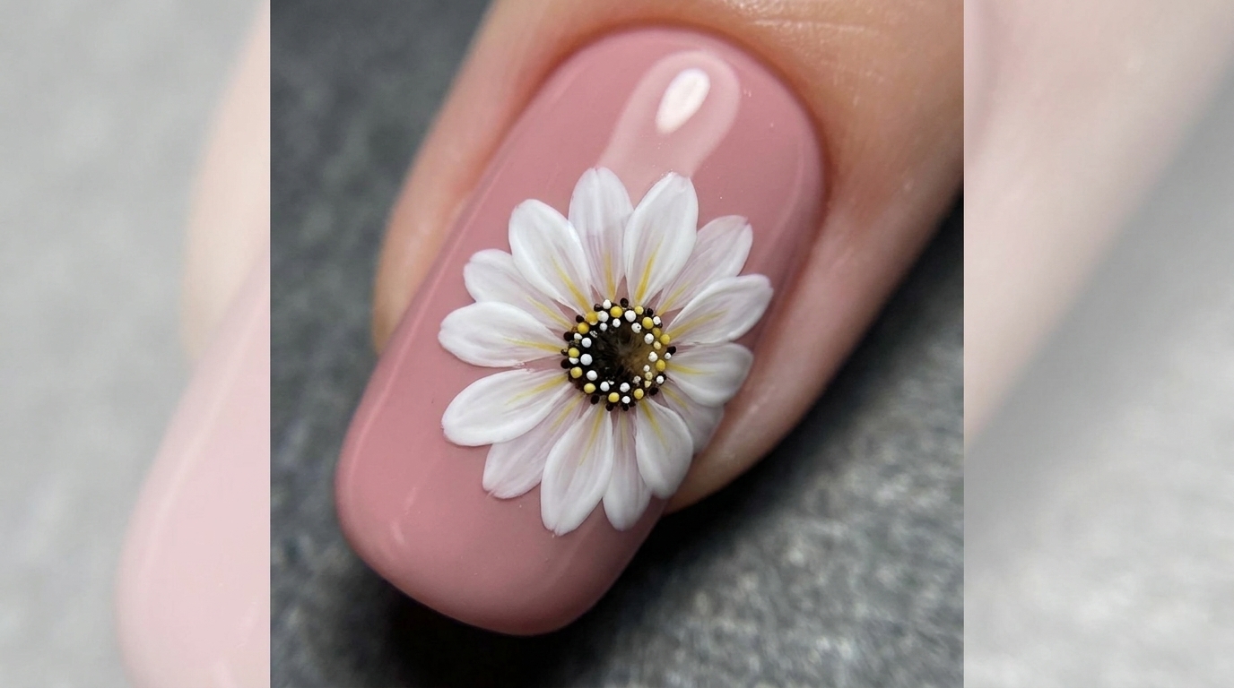 Handgemalte Gänseblümchen-Nailart: Schritt-für-Schritt-Anleitung