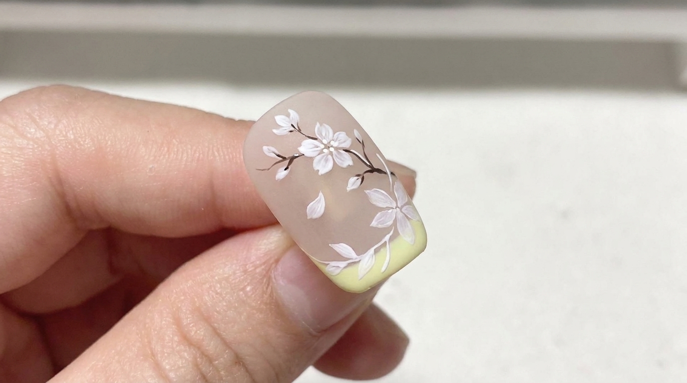 French Sakura Nail Art — Zartes florales Gel-Tutorial