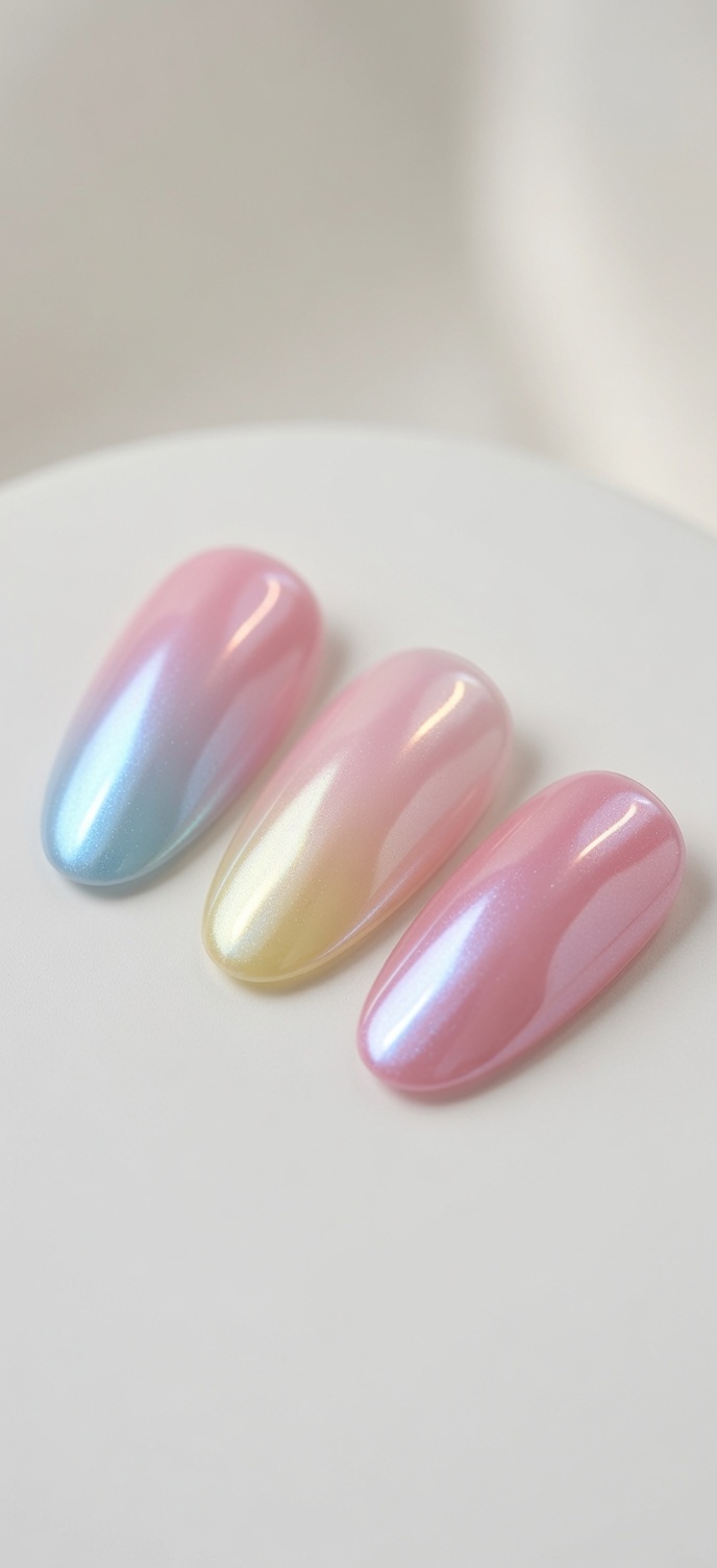Aurora Chrome Farbverlauf — Ätherische Pastell-Nägel Schritt für Schritt