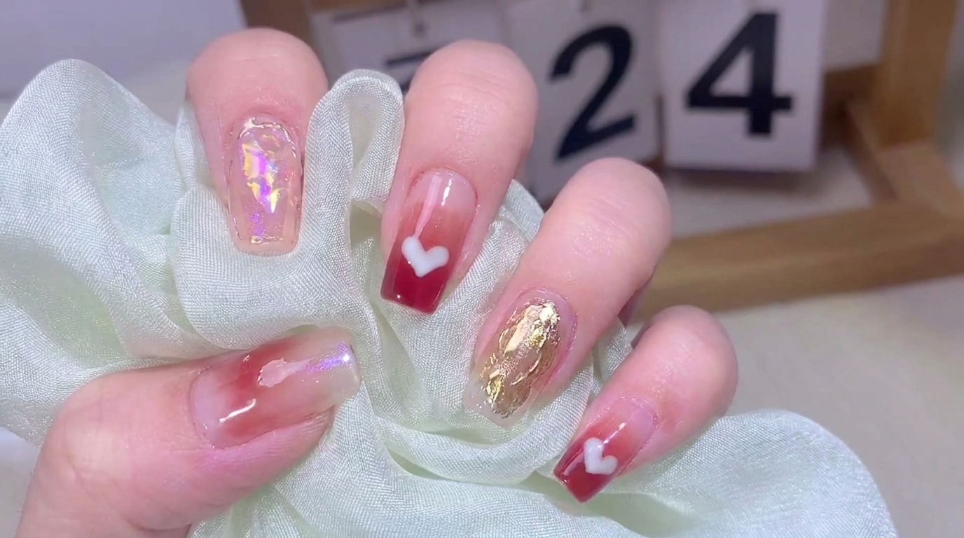 Jelly-Gradient mit 3D-Herzen und Aurora-Effekt — Schritt für Schritt