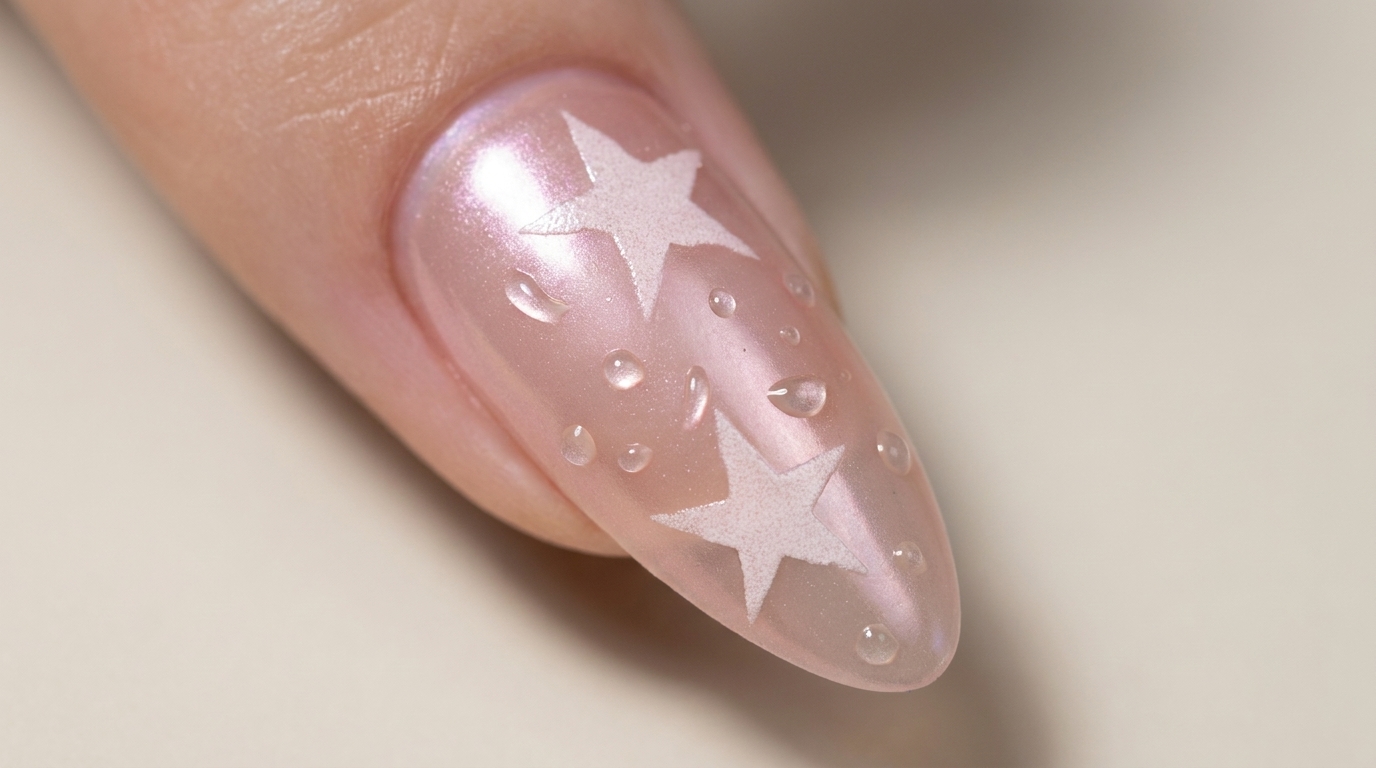 Soft Mist Pink Star Nails – Himmlisches Chrom-Tutorial