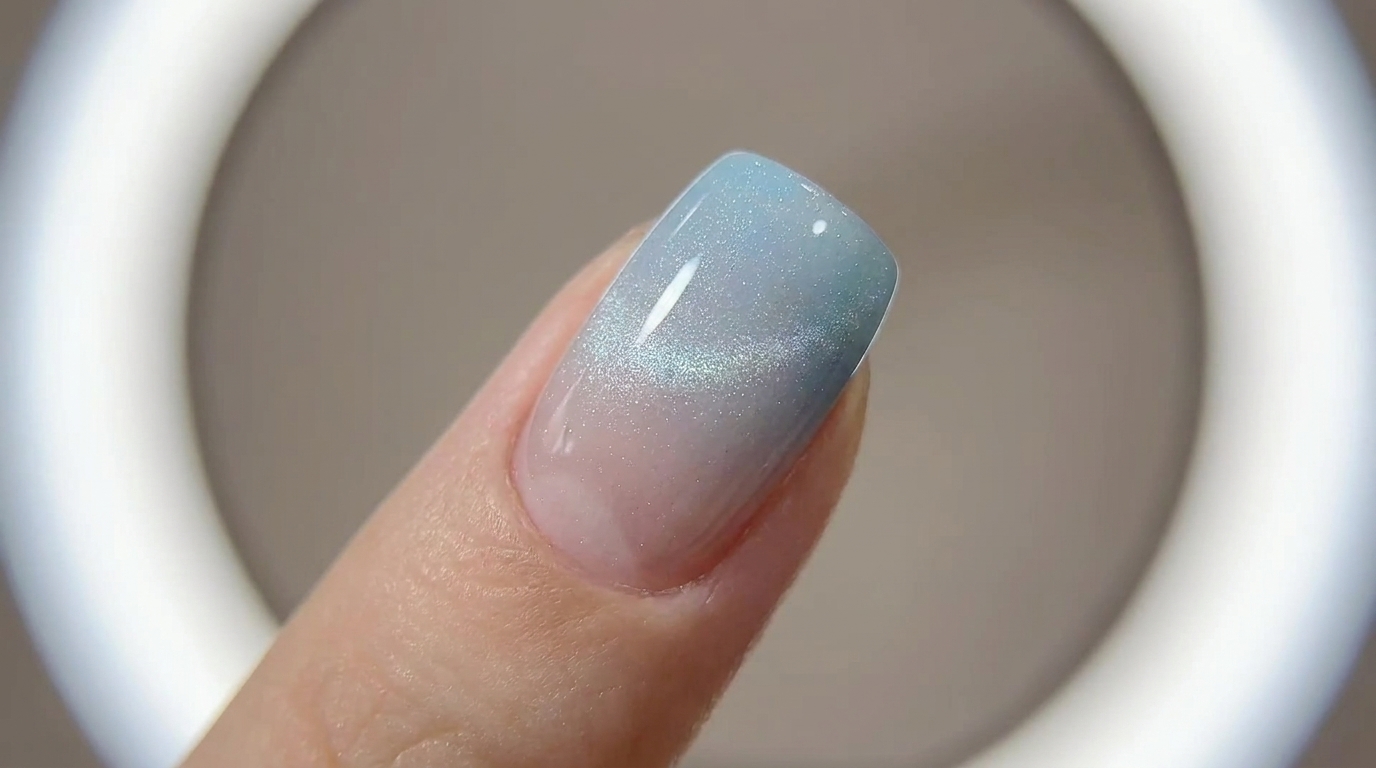 Sommer Blaue Gradient Ombré Cat Eye Gel Nägel — Schritt für Schritt Anleitung
