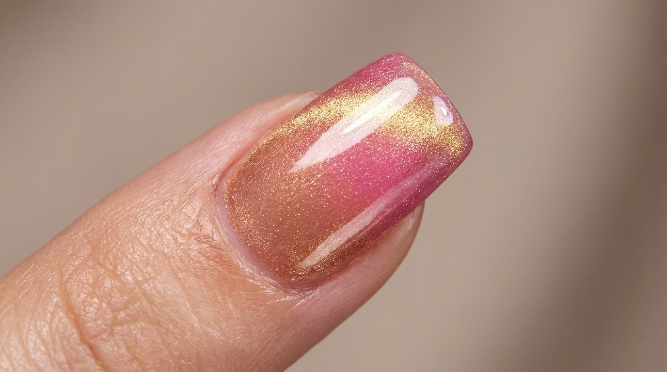 Roségoldene Cat-Eye-Gradient-Nägel — Schritt-für-Schritt-Anleitung