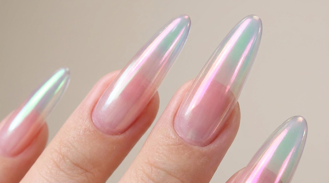 Lange Aurora Bubble Nails mit Blush und Cat-Eye-Effekt — Schritt-für-Schritt-Anleitung