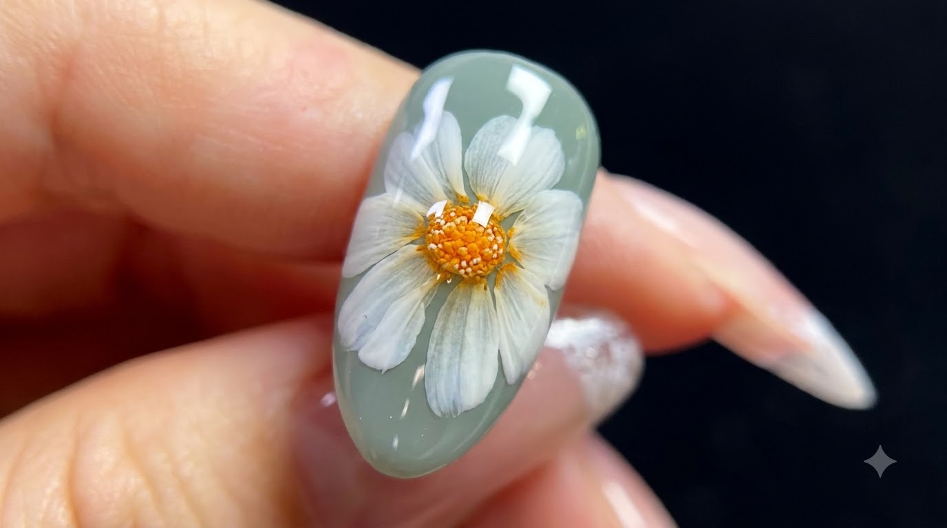 Gänseblümchen Nageldesign mit Gel — Schritt-für-Schritt Frühlingsanleitung