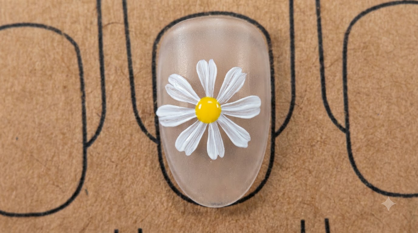 Handgemachte Gänseblümchen-Nail-Art — Schritt-für-Schritt-Anleitung für Anfänger