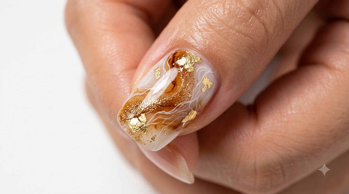 Herbstästhetik Golden Sand Jade Nägel — Schritt-für-Schritt-Anleitung