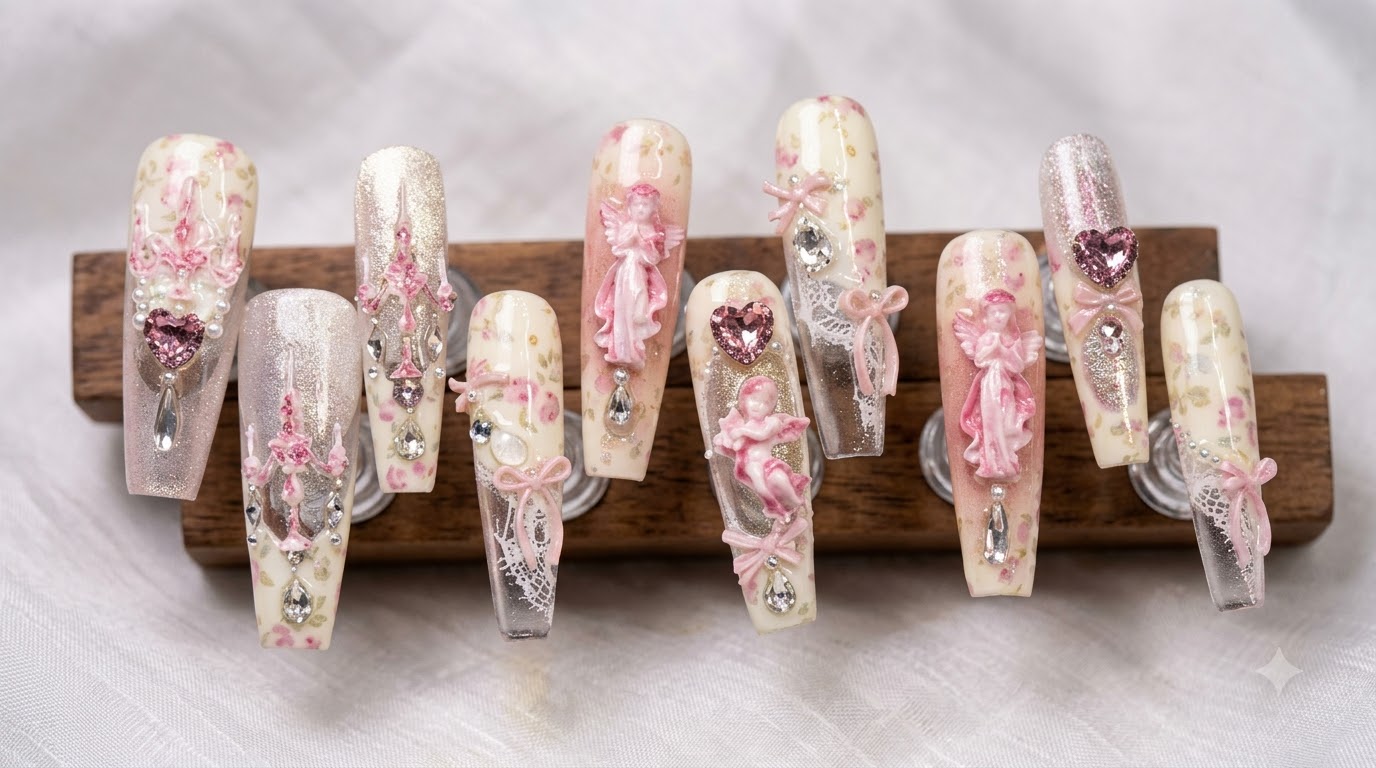 Aurora Garden Florale Press-on Nägel — Schritt-für-Schritt Nail Art Tutorial