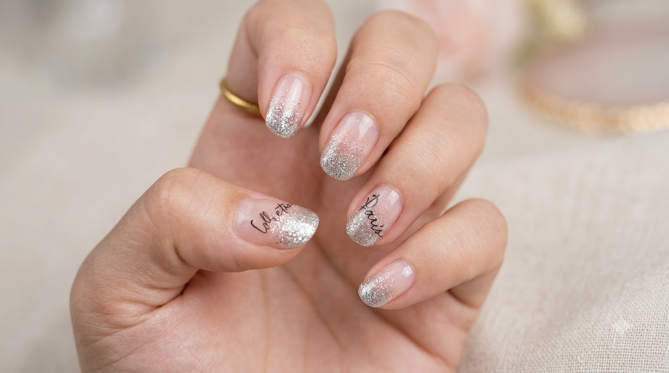 Silberne Glitzer-Gradient-Nägel — Elegantes Glanz-Schritt-für-Schritt-Tutorial
