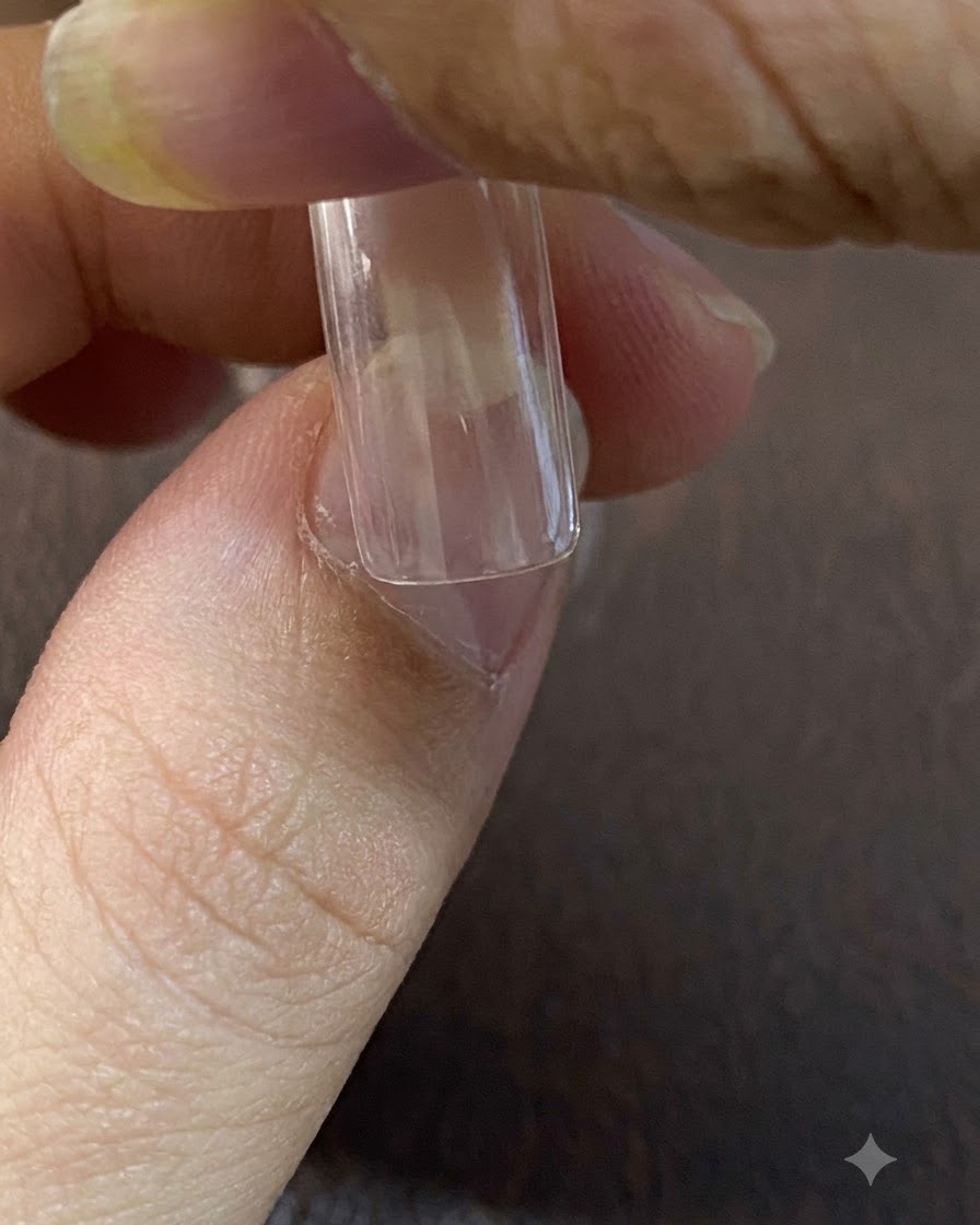 Ein Magnet wird in einiger Entfernung über einem Nagel gehalten, wodurch eine breite Cat-Eye-Lichtreflexion entsteht.