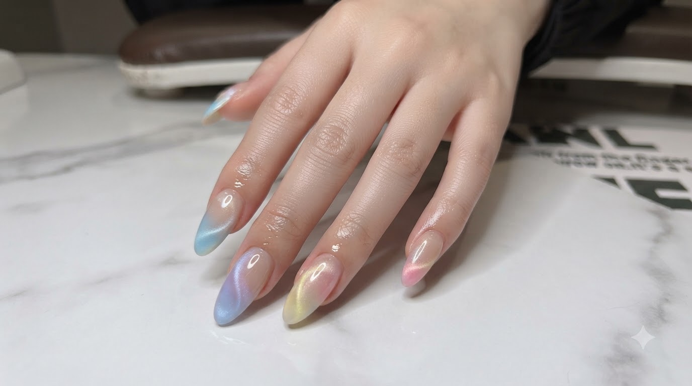 Dopamin Ombré-Farbverlauf und magnetische Aurora-Nägel — Schritt-für-Schritt-Anleitung