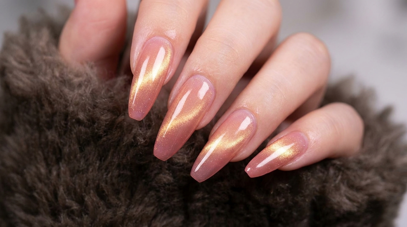 Pfirsich Ombré Cat-Eye Gelnägel — Schritt-für-Schritt Anleitung