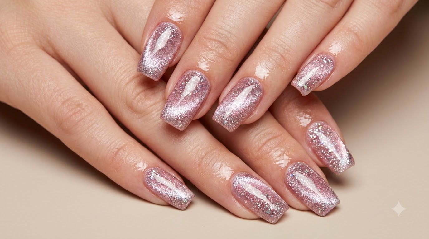Double Flash Diamond Cat-Eye-Nägel — Schimmernde Magnetgel-Anleitung