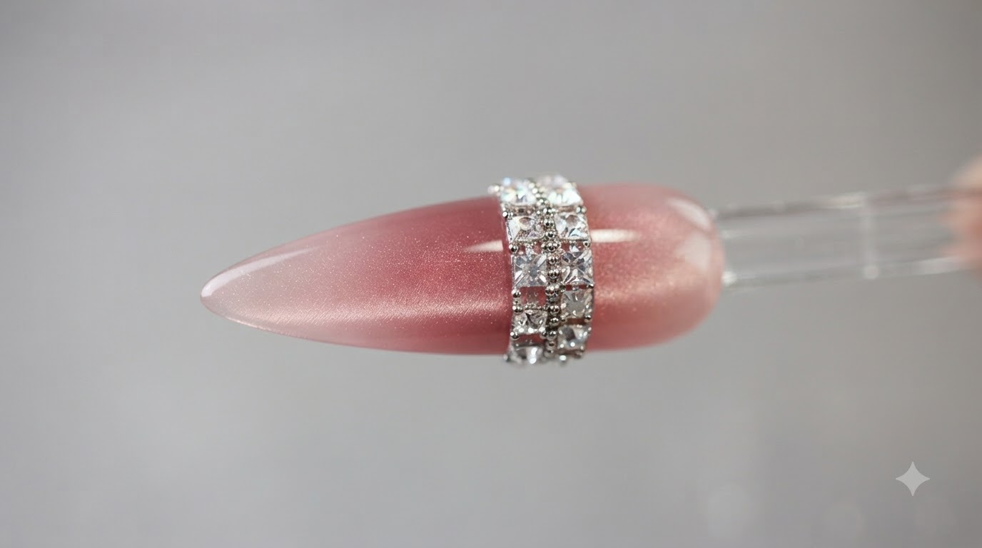 Klares Flash Ring Cat-Eye-Nail-Art — Glitzerndes Designer-Tutorial