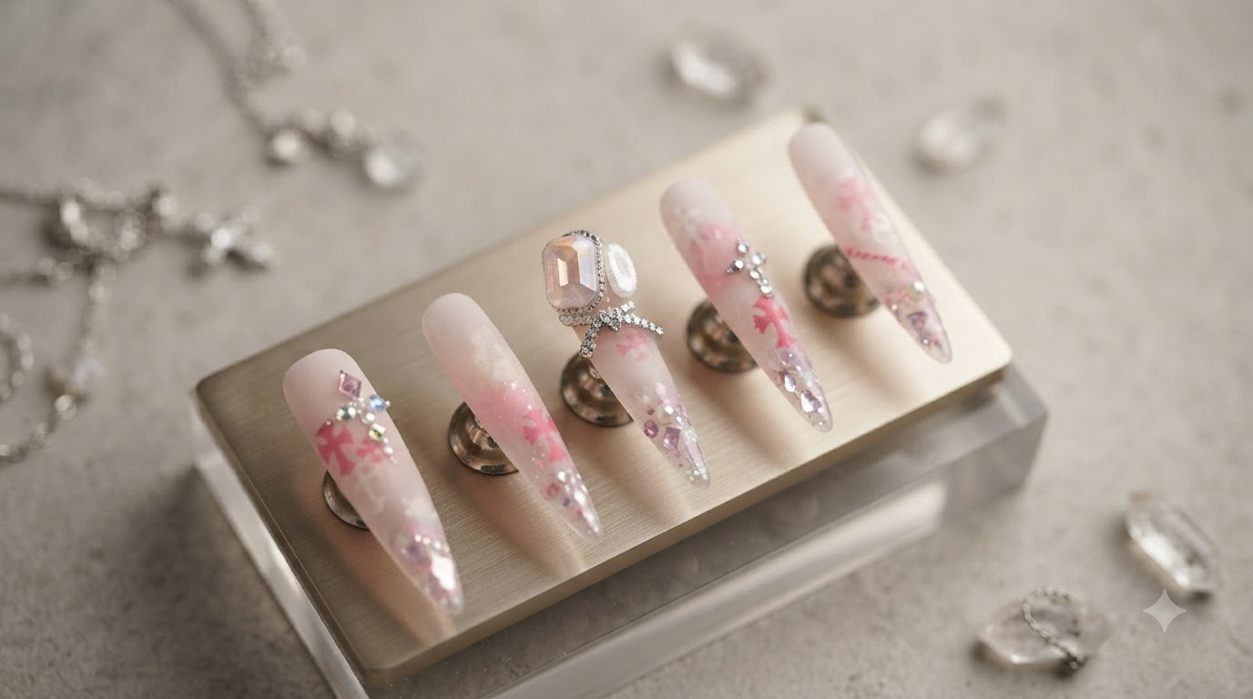 Süße und Coole Chrome Hearts Nail Art — Schritt-für-Schritt-Anleitung