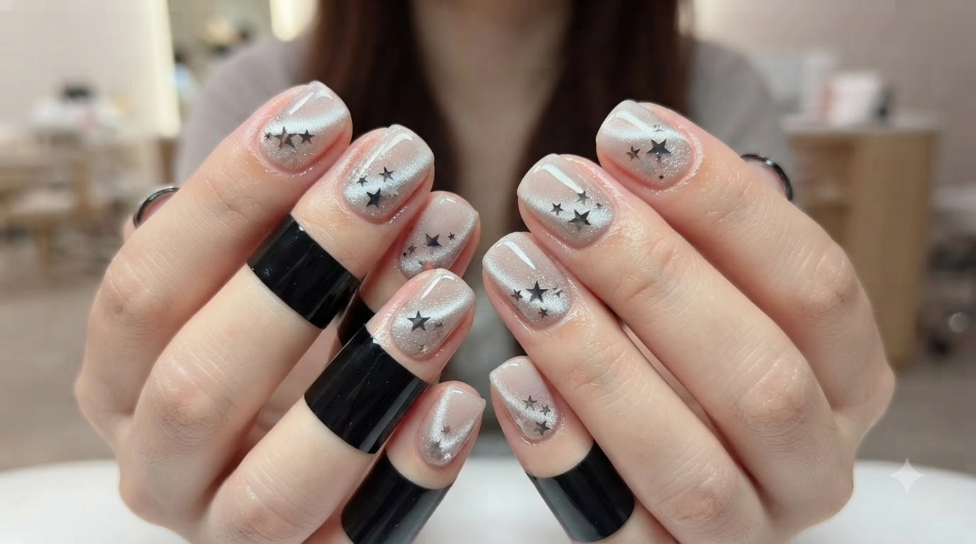 Crushed Diamond Star Cat-Eye-Nägel — Schritt-für-Schritt-Anleitung