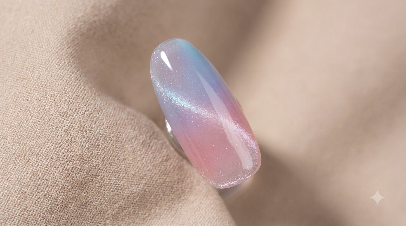 Rosa und Blaue Farbverlauf Cat-Eye-Nägel — Schritt-für-Schritt-Anleitung für Anfänger