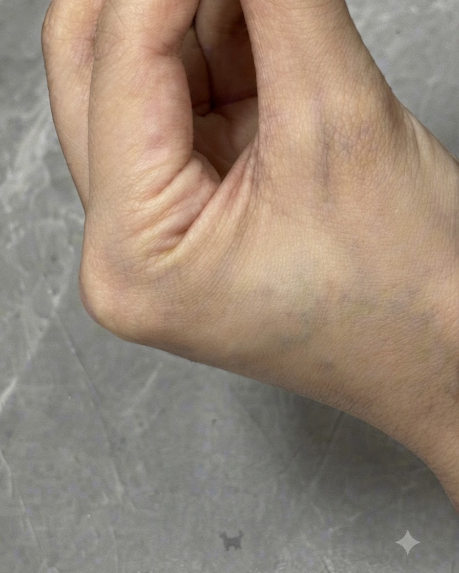 Ein starker Neodym-Nagelkunstmagnet wird nah an ein glänzendes Cat-Eye-Gel-Nageldesign gehalten, um die magnetische Lichtreflexion zu formen.