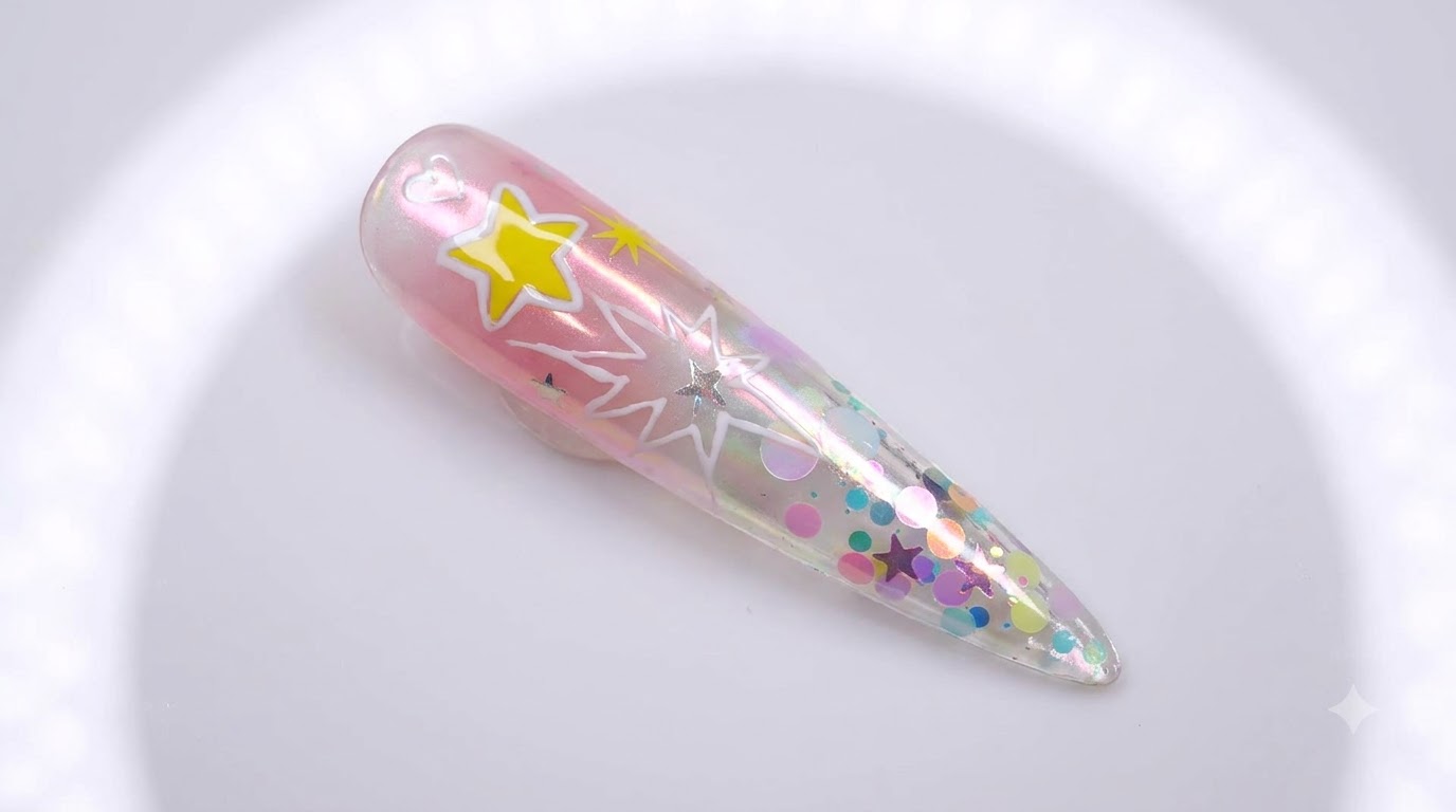 Aurora Explosion Star Stiletto Nails — Schritt für Schritt Anleitung